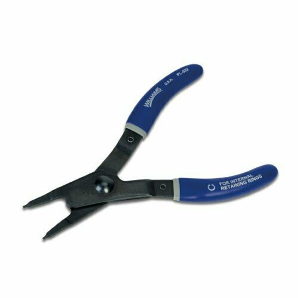 Williams Retaining Ring Plier, Fixed Tip, Internal, 6 1/2 Inch OAL JHWPL-532